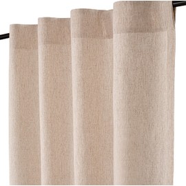 HOMIDATE Linen Curtain Panels for Living Room & Bedroom 96 Inch - Natural Linen Drapes, 50x96 Inch, Pack of 1,Soft Cotton Linen Curtains for Modern Home Decor
