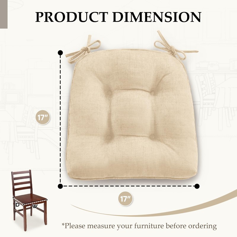 HARBOREST Chair Cushions for Dining Chairs Set of 6 -