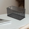 WeiLaiKeQi Countertop Basket CD Storage Box Organizing Rectangle Mesh Open