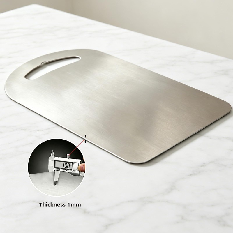 Stainless Steel Kitchen Prep Board Set, Arch-Shaped Metal Cutting Board