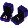 Lamoutor 2Pcs Velvet Ring Box Earring Box Jewelry Gift Box