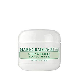 Mario Badescu Mascarilla tónica de fresa - Mascarilla de arcilla refrescante e iluminadora - Refina y limpia la piel apagada y los poros obstruidos - Cuidado de la piel facial rico en vitamina C y ácido fólico, 56 gr