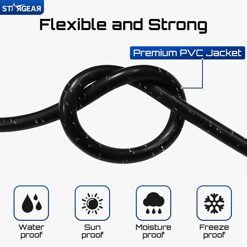 STARGEAR for Starlink Mini Cable 5M, 16AWG DC to DC