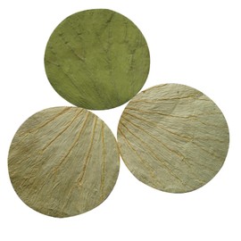 Rainlily Wen Dried Lotus Leaves Sushi Plate Decoration Round Shape 50 PCS Diameter for 8.5'' Food Wrapping Party Decoration Cooking Making Lo Mai GAI