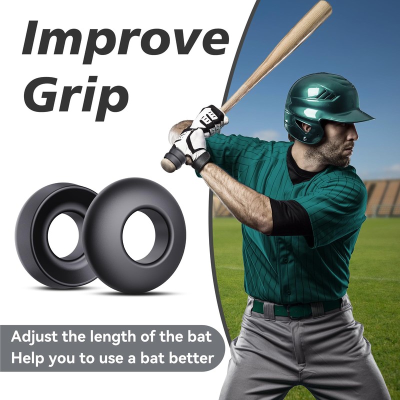 [2 Packs] Professional Baseball Bat Grip Knob Stacker Choke Up