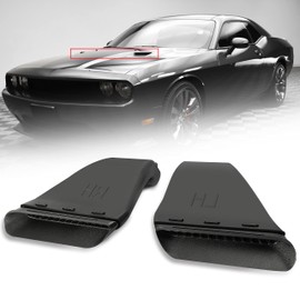 Kojem Hood Scoop Vent Pair Compatible With 2008-2014 Dodge Challenger R/T SRT Replacement For 55399338AB 55399339AB Left & Right