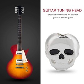 6 Pcs Electric Guitar Machine Heads Mechanical Tuning Pegs Cap Heads for Guitar, Silver