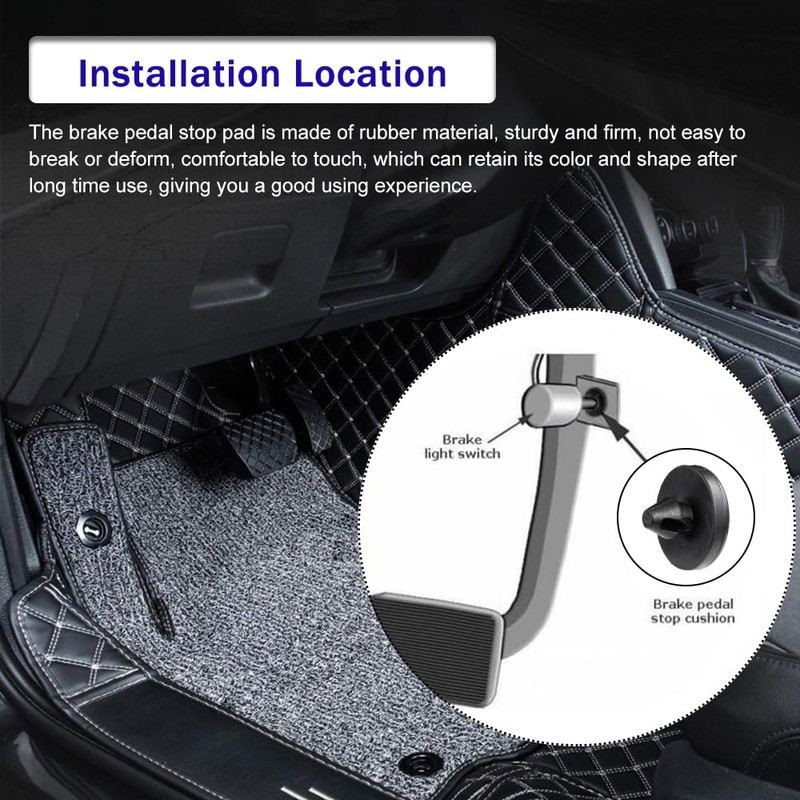CHRYMUM 12PCS Car Brake Pedal Stop Pad Replacement OEM# 90541-06036,Car