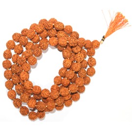 GRI9 Rudraksha Beads Mala Bracelet for Men & Women, 10mm Rudraksha Beads, 108 Beads (Large)