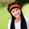 Cetornie AOVNA 1 Pack Rasta Hat with Black Dreadlocks Rasta