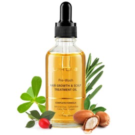 Prewash Dry Scalp Hair Oil Treatment: Rosemary Hair Oil for Dandruff and Itchy Scalp Hair Strengthening, Nourishing & Volumizing for Stronger and Longer Hair, Soothe Dry Scalp, Vegan, Cruelty-Free