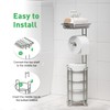 Toilet Paper Holder Stand Bathroom Tissue Dispenser Holders Rack Free