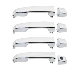 RYSPLORE 4PCS Exterior All Chrome Door Handles for 2010-2021 Toyota 4Runner Door Handle Lexus GX460 OE#69210-60100 69217-35050