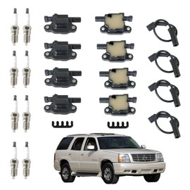TJHSM 8PCS Ignition Coil and Spark Plug and Spark Plug Wire Replacement for 2005-2016 Allure/LaCrosse/Escalade/Silverado/CTS UF413 41-962 9748UU