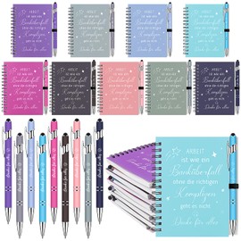 DatingShiny 9 Sets Colleagues Thank You Farewell Gifts Inspirational Morandi Spiral Notepads Notepad Metal Motivation Ballpoint Pen Small Gift for Employees Colleague Job Change Team