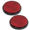 AGRISHOP 2x Red Reflectors Stick On Reflectors for Gate Post