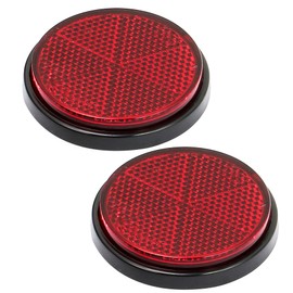 AGRISHOP 2x Red Reflectors Stick On Reflectors for Gate Post Fence Caravan Vehicles Cat’s Eye