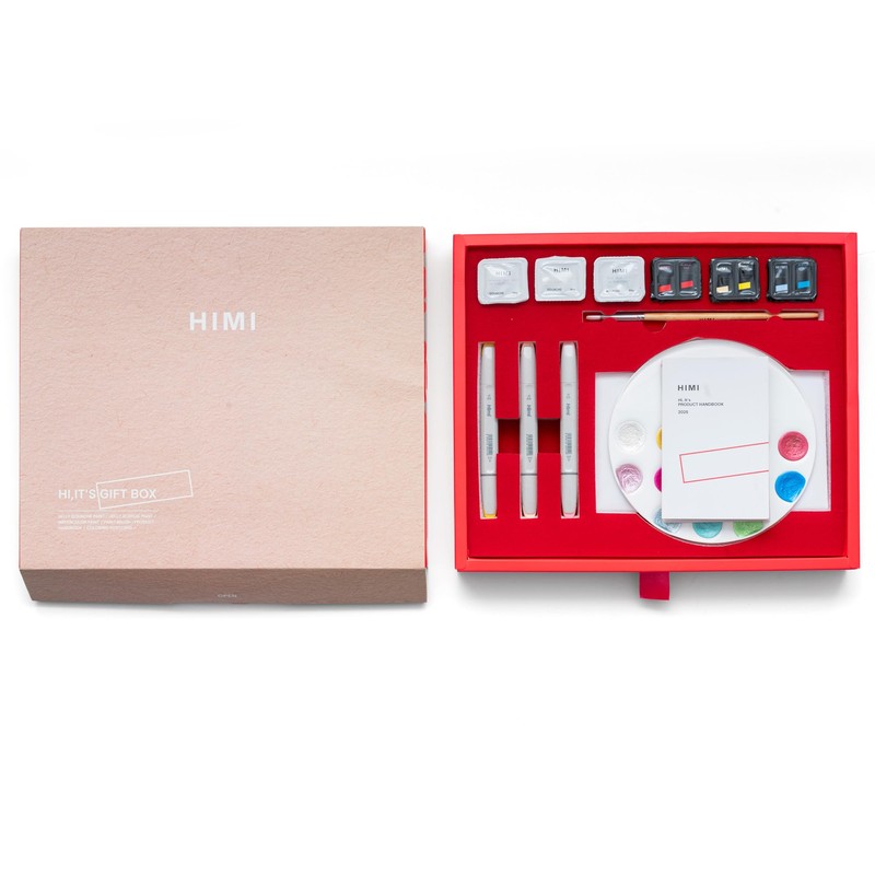 HIMI Gouache Paint Set with Brushes 10 PCS