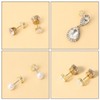 Shimmeroo 12 Pcs Silicone Flat Earring Backs for Studs, Clear