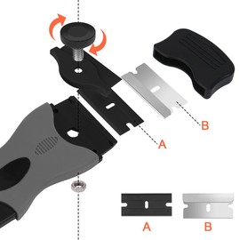 flintronic Flintronic Schaber, Keramikschaber mit 20 Edelstahl & Kunststoffklingen, Schaber Kchenschaber Set, Keramikschaber Kratzer, Herd Glasschaber, Herdschaber fr Kochfeld, Backofen, Glaskeramik