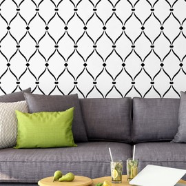 Ribbon Stencil - Repeating Stencil Pattern for Painting Walls - Create DIY Home Decor