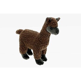 Cornel Tierliche Plush Llama approx. 22 cm, soft toy alpaca, dark brown