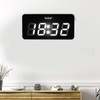 Desk Clock Glass Mirror Luminous Function LED Display Perpetual Calendar