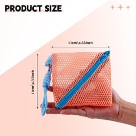 3pack Mini Change Purse - 4.33inch Mini Zipper mesh Bags,Small Coin Purse,Portable Coin Purse with Zipper,Pouch for Pocket, Small Pouch for Women Credit Card Folded Bills ID Key Headset Lipstick