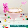 Easter Cocktail Picks,100 PCS Easter Bunny Toothpicks for Appetizers,4.7 inch