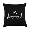 Trampolining fitness gymnastic Gymnast Cardiogram Trampoline Throw Pillow