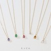 L&Co K10 Zizuku Drop Pendant Necklace Birthstone, Yellow Gold, july