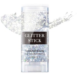Body Glitter Stick, Iluminador para la Cara, Iluminador, Maquillaje Corporal, Brillo, 0.56 Oz, Fácil Limpieza, Lentejuelas de Maquillaje, Purpurina para Mujeres (Tipo 1)