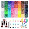 40 Colors Bedazzling Kit, 32000 Pcs Resin Jelly Rhinestones for