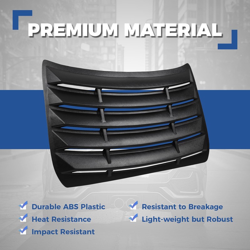 HECASA Rear Window Louver Compatible with 2016-2021 10th Gen Honda