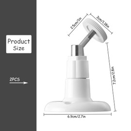 Luckious 2-Pack Surveillance Camera Mounts, Wall Mounts - 360 Degree Adjustable Bracket for Your Ring Surveillance Camera, Easy to install, Secure Your Space (White)
