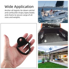 V-shaped Mounting Ring, Lashing Ring, Strap Holder, 450 kg, Folding Rings, Heavy Duty Construction Rings for Trailers, Lorries, Cars, Trucks, Boats, Kayaks, Trailers