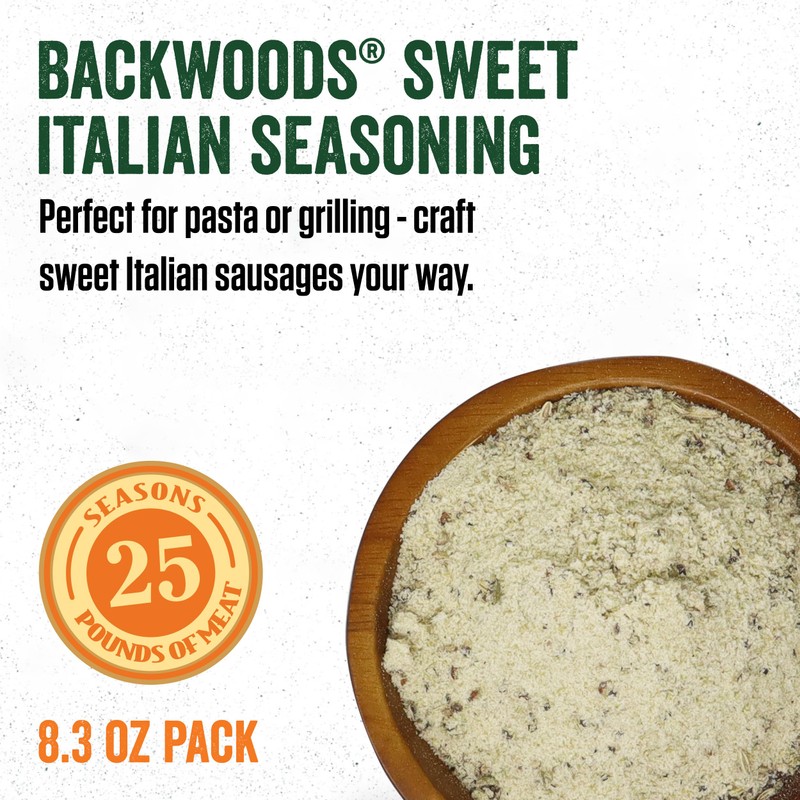 LEM Products Backwoods Sweet Italian Fresh Sausage Seasoning, Ideal for
