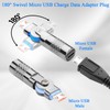 QIANRENON 180° Swivel Micro USB Charging Data Adapter Plug Micro