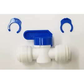 My Aqua Filter RO or water filter  on/off valve for 3/8" RO tubing, 3/8" tubing x 3/8" tubing
