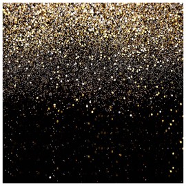 WOLADA 8x8FT Gold Backdrop Glitter Backdrop Gold Spots Bokeh Backdrop Black and Gold Backdrop Wedding Backdrop Gold Backdrop for Parties Vinyl Photography Backdrop 11176