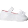 Baby Deer Patent SM with Bow Mary Jane (Infant), White,