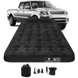 Umbrauto Air Mattress for 5.5-6.5 ft Short Bed Full-Size Trucks, Pickup Truck Airbed Mattress with Wireless Rechargeable Pump for Outdoor Travel