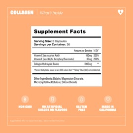 Health by Habit Collagen Supplement 2 Pack (120 Capsules) - Vitamin C & Vitamin E, 2000mg, Collagen Peptides, Superior Absorption, Support Your Skin, Non-GMO, Sugar Free (2 Pack)