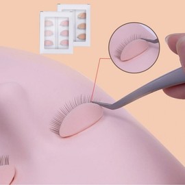 6-Piece Practice Eyelid Mannequin for Eyelash Extensions & Permanent Makeup Practice Eyelashes Light Skin Tone (6 pieces)
