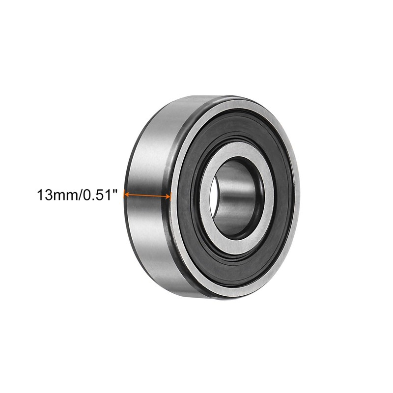 sourcing map 6302-2RS Deep Groove Ball Bearing,2pcs 15 x 42