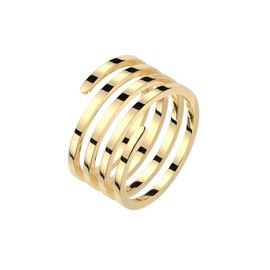 Bungsa® Women's Ring Gold Spiral 316L Stainless Steel, stainless steel