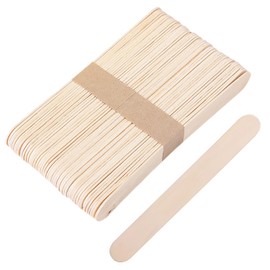 jatimdotin Pack of 50 Wooden Ice Sticks 15 x 1.8 cm Wooden Sticks for Crafts, Ice Sticks Wooden Spatula, Wooden Spatula for Cosmetics, Waxing, Wooden Spatula, Craft Accessories