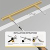 Goldenwarm 10 Pack 3 inch Gold Cabinet Handles Brushed Gold