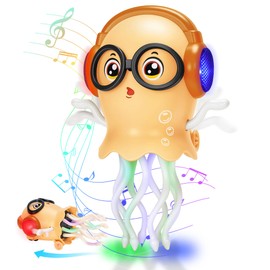 AotBlcer Dancing Octopus Baby Toy, Electric Crawling Octopus Tummy Time Toy, Magic Dancing Music Squid for 3 4 5 6 Year Old Kids Boy Girl Birthday Gifts,Stocking Stuffers for Toddler&Infant