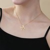 Hermosa Gold Plated Initial Pendant Necklace with Sparkling Zirconia, 17